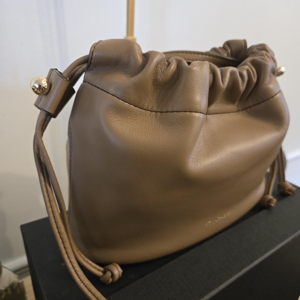 Strathberry Charlotte Drawstring – Soft Nappa Leather (Clay) - Picture 4 of 7